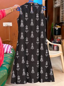 Black Printed Kurta Set