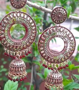 Oxidized Jhumka Earrings