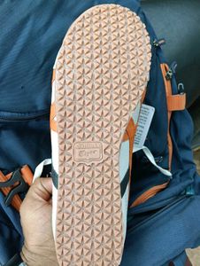 Asics Onitsuka Tiger White &amp; Orange Sneakers