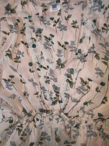 Sheer Floral Peplum top