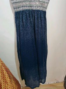 Embellished Navy Blue nayra cut kurti fix price