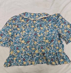 Floral Print Button-Up Mini Dress