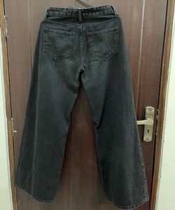 Women's Wide Leg Black Denim Jeans