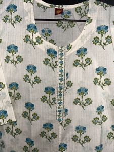 Floral Cream Print Kurta