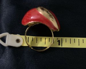 Red &amp; Gold Statement Ring