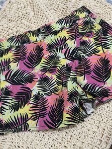 Leaf Print Casual Shorts