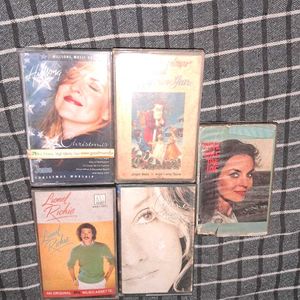 5 vintage English audio casettes