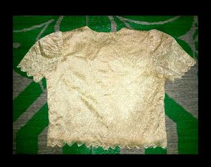 Vintage Lace Button-Up Top