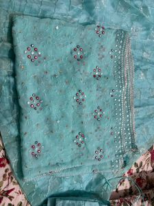 Beautiful Teal Lehenga Choli Set