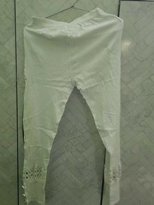 White Lace Trim Palazzos