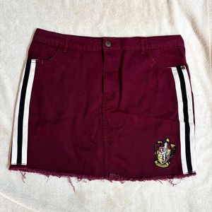 gryffindor denim skirt  official Harry Potter