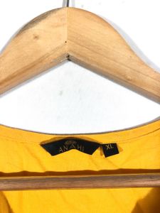 Mustard Yellow Printed Kurta (Women’s)