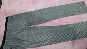 Stylish Gingham Print Pants