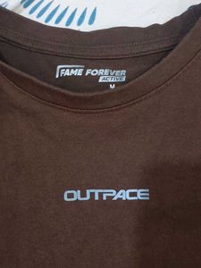 Brown and Black tshirt colourblocked