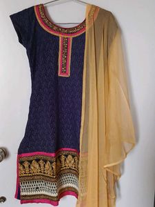 Elegant Blue Kurta Set with Dupatta