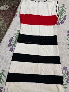 Striped Sleeveless Knit Dress
