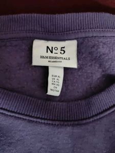 Purple H&amp;M Relaxed Fit Crew Neck Sweatshirt