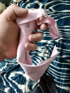 2 Satin Ties - Pink &amp; Black
