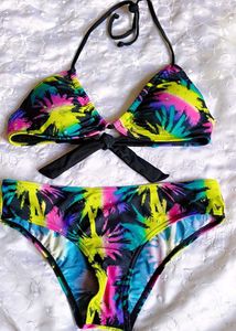 Tropical Print Bikini Set
