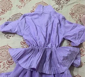 Cute Purple Tiered Mini Dress