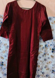 Elegant Maroon Embroidered Kurta