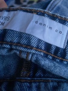 Acid Wash Denim Mini Skirt