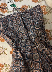 Boho Print Smocked Halter Top