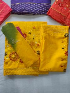 Rajputi Dress Embroidered Material S