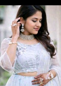 Stunning Light Blue Lehenga Choli