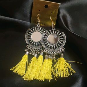 Oxidised Mirror Earring