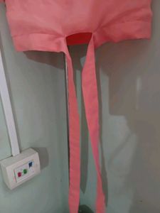 Myntra New Pink RuffleTie Top[FREE HAIR BOW]