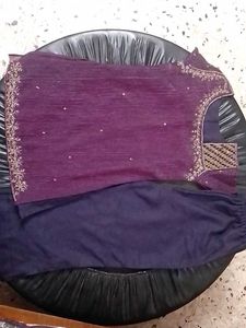Beautiful purple ethnic wear