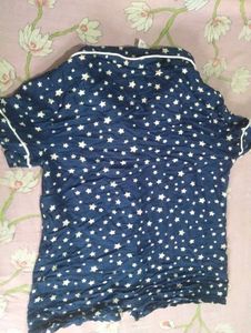 Star Print Pajama Top