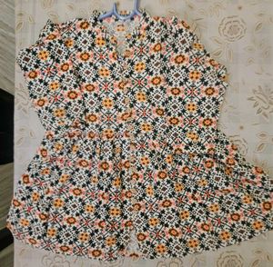 Patterned frock kurti