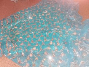 2 New Gowns Orange And Sky Blue Colour