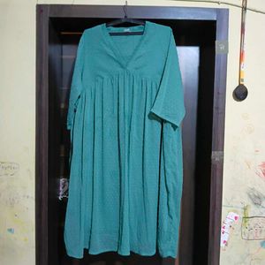 Teal Textured Kurta