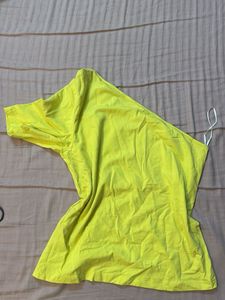 Neon One-Shoulder Tee