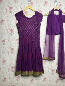 Beautiful Purple Anarkali Suit