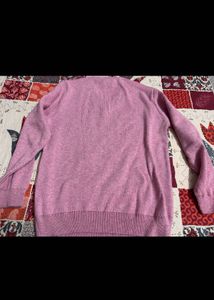 Men's Pink V-Neck Sweater