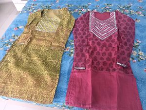 Beautiful Printed Kurtas (Set of 2)kota doria komb