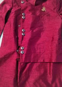 Beautiful Maroon Colour Boys Party Wear Suit