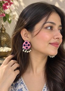 Cute Pink Statement Earrings