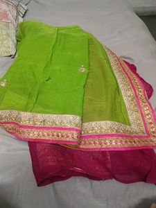 Beautiful Embroidered Silk Saree