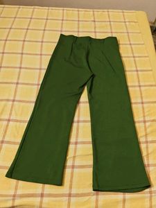 Women's Flared Green Pants