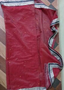 Elegant Sequined Maroon dupatta
