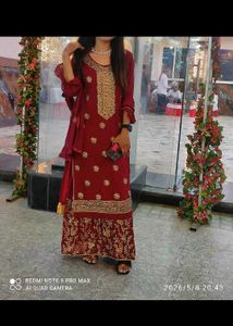 Elegent Maroon garara suit