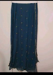 Elegant Plum Palazzo Pants with Gold Border