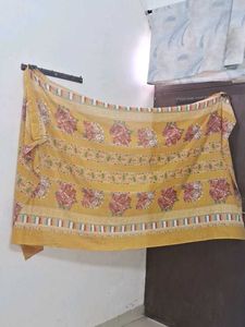 Elegant Yellow Floral Saree