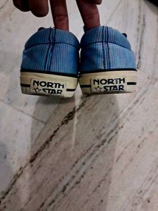 North Star Blue Denim Sneakers