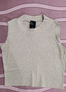 Beige Crop Top